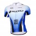 Nuckily Half Sleeve Jersey And Gel Padded Shorts Set White And Blue (MA002 MB002)