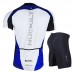 Nuckily Half Sleeve Jersey And Gel Padded Shorts Set White And Blue (NJ502 NS355)