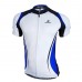 Nuckily Half Sleeve Jersey And Gel Padded Shorts Set White And Blue (NJ502 NS355)