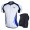 Nuckily Half Sleeve Jersey And Gel Padded Shorts Set White And Blue (NJ502 NS355)