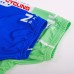 Nuckily Half Sleeve Jersey And Gel Padded Shorts Set White Green And Blue (MA003 MB003)