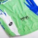 Nuckily Half Sleeve Jersey And Gel Padded Shorts Set White Green And Blue (MA003 MB003)