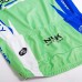 Nuckily Half Sleeve Jersey And Gel Padded Shorts Set White Green And Blue (MA003 MB003)