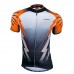 Nuckily Half Sleeve Jersey And Gel Padded Shorts Set White And Orange (NJ500 NS355)