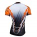 Nuckily Half Sleeve Jersey And Gel Padded Shorts Set White And Orange (NJ500 NS355)