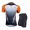 Nuckily Half Sleeve Jersey And Gel Padded Shorts Set White And Orange (NJ500 NS355)