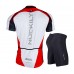 Nuckily Half Sleeve Jersey And Gel Padded Shorts Set White And Red (NJ502 NS355)