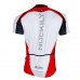 Nuckily Half Sleeve Jersey And Gel Padded Shorts Set White And Red (NJ502 NS355)