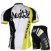 Nuckily Half Sleeve Jersey And Gel Padded Shorts Set White And Yellow (MA007 MB007)