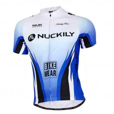 Nuckily MA002 SS Cycling Jersey White And Blue