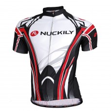 Nuckily MA008 SS Cycling Jersey White Black And Red