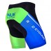 Nuckily MB003 Gel Padded Cycling Short White Green And Blue