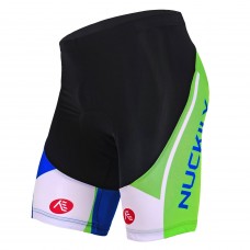 Nuckily MB003 Gel Padded Cycling Short White Green And Blue