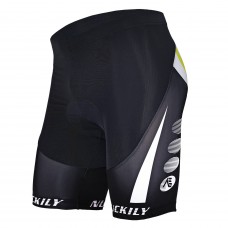 Nuckily MB007 Gel Padded Cycling Short White And Yellow