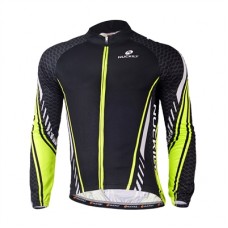 Nuckily MC009 Full Sleeve Cycling Jersey Black And Green