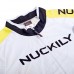 Nuckily MG004 SS Cycling Jersey White Grey And Yellow