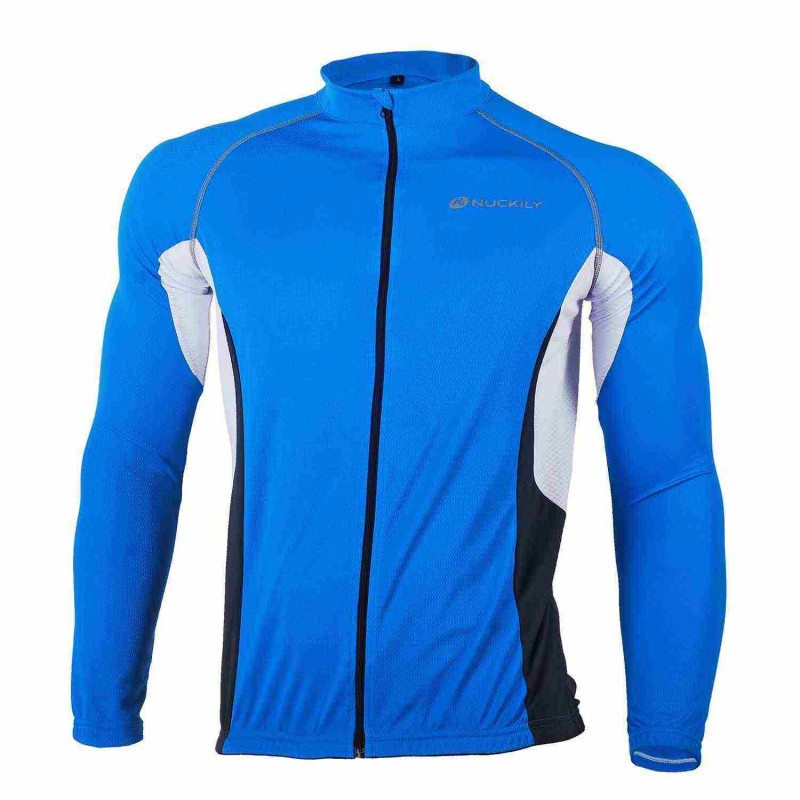 Nuckily MH008 Full Sleeve Cycling Jersey Blue