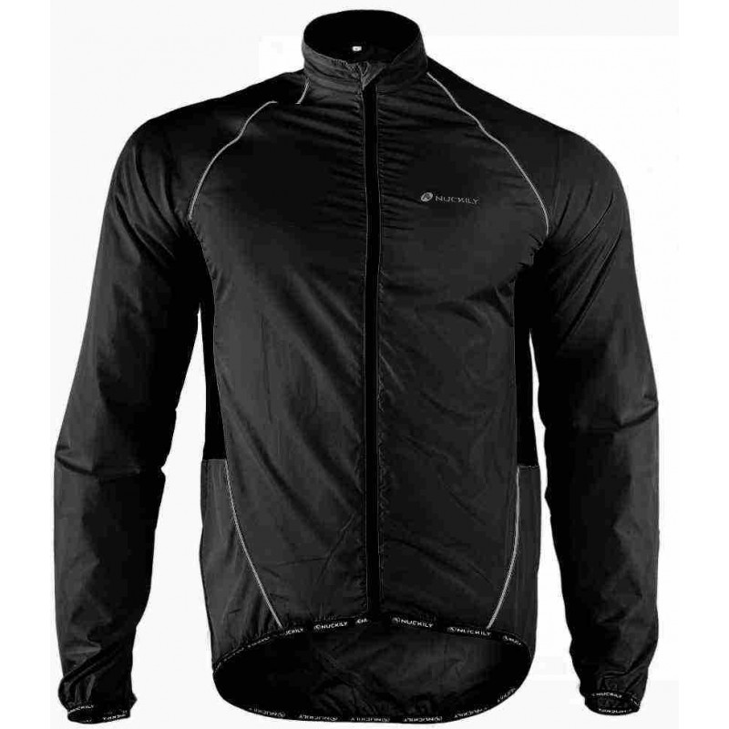 Nuckily MJ004 Full Sleeve Cycling Rain And Wind Protector Jersey Black