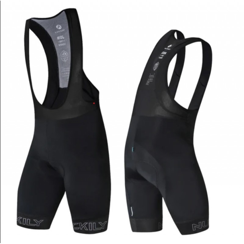 Nuckily MV001 Mycycology Gel Padded Men Cycling Bib Shorts Black