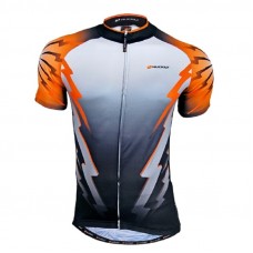 Nuckily NJ500 SS Cycling Jersey White And Orange