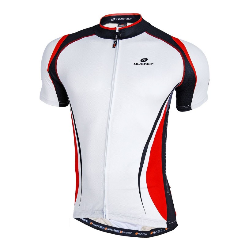 Nuckily NJ502 SS Cycling Jersey White And Red