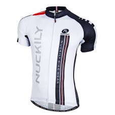 Nuckily NJ503 SS Cycling Jersey White And Black