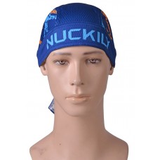 Nuckily PJ18 Printed Pirate Headband Sweat Proof Bandana Blue
