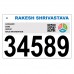 Bicycle Number Plate for Race and Triathlon