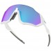 Oakley Flight Jacket Sunglassses With Prizm Sapphire Lens Matt White
