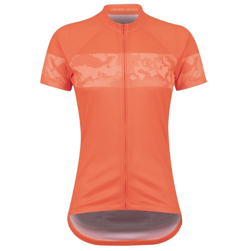 Pearl Izumi Classic Womens Cycling Jersey Fiery Coral Fountain