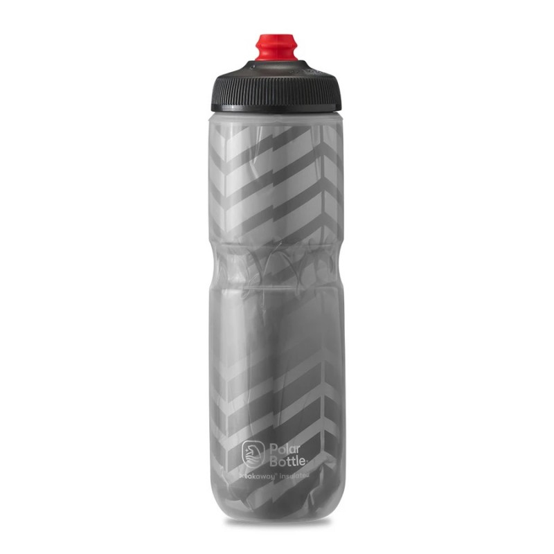 Polar Breakaway Bike Water Bottle Bolt Charcoal/Silver Insulated 700ml