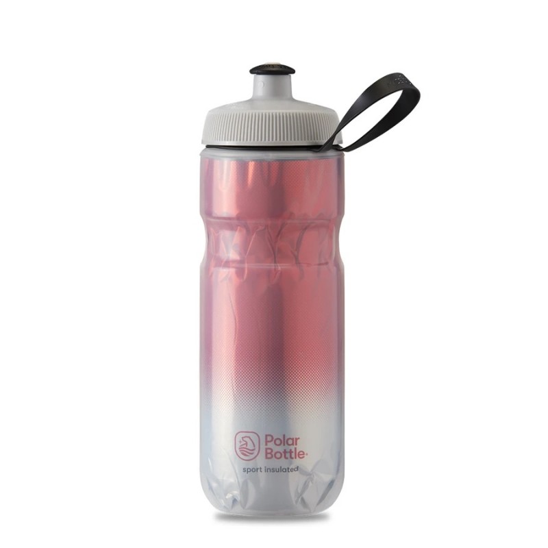 Polar Sport Insulated Water Bottle Fade Red/Silver 590ml