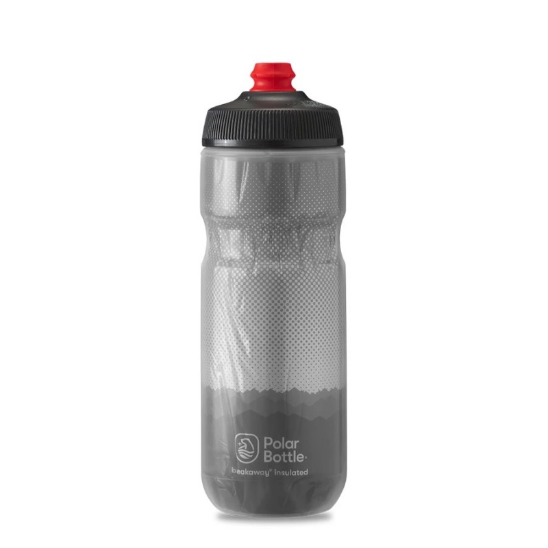 Polar Breakaway Bike Water Bottle Ridge Charcoal/Silver Insulated 590ml