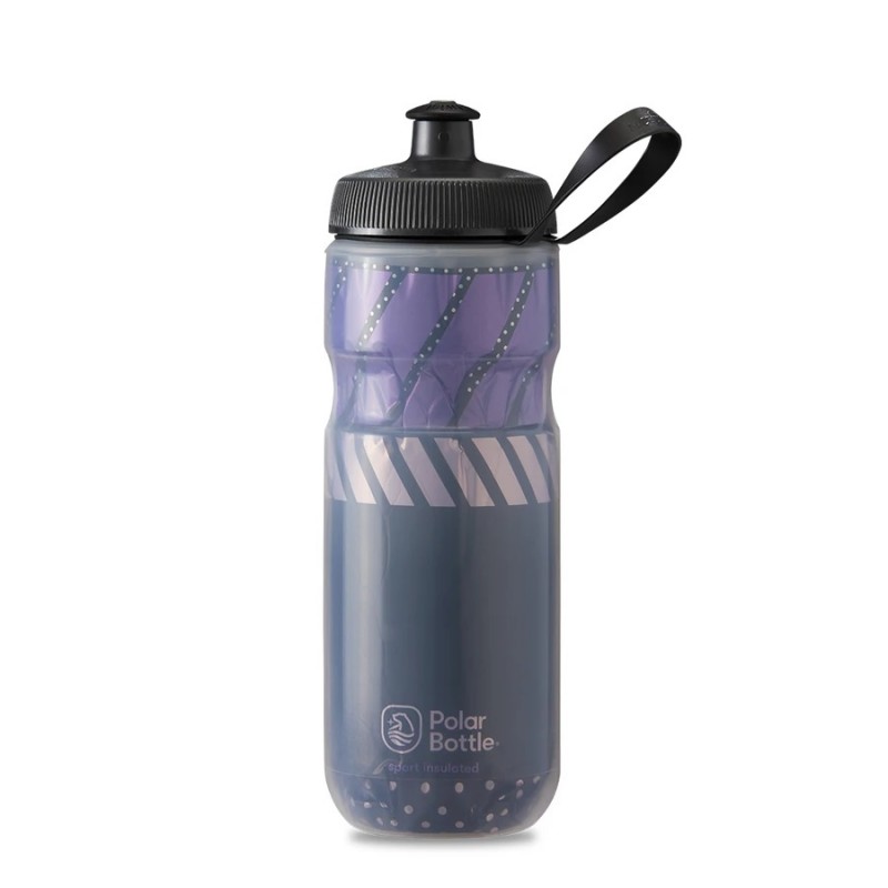 Polar Sport Insulated Water Bottle Tempo Charcoal/Pink 590ml