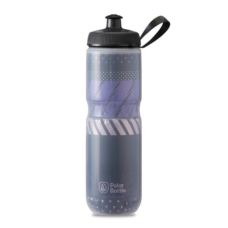 Polar Sport Insulated Water Bottle Tempo Charcoal/Pink 710ml