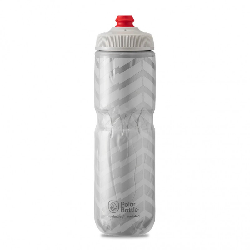 Polar Breakway Bolt Bike Water Bottle White/Silver Insulated 700ml
