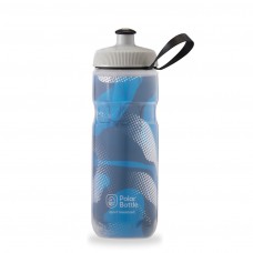 Polar Sport Insulated Bike Water Bottle Contender Blue/Silver 600ml