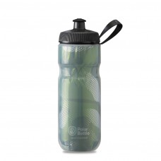 Polar Sport Insulated Bike Water Bottle Contender Olive Green/Silver 590ml