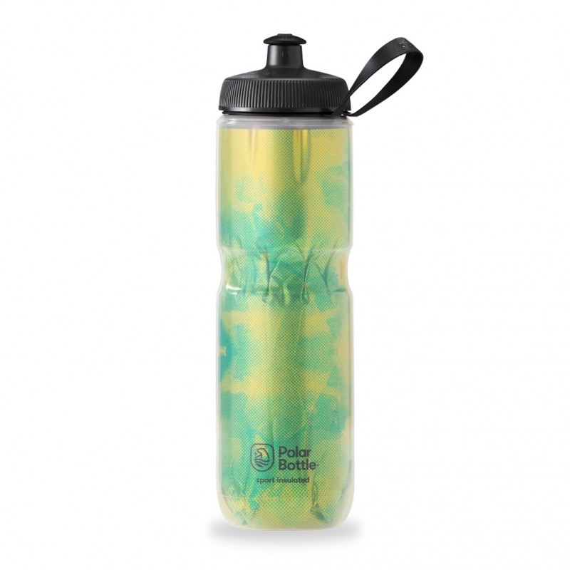 Polar Sport Insulated Bike Water Bottle Fly Dye Lemon Lime 700ml