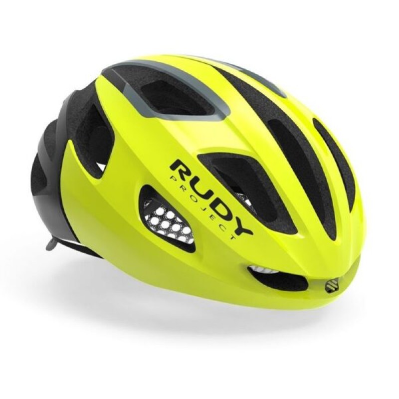 Rudy Project Strym  Unisex Cycling Road Helmet Yellow Shiny Fluo 