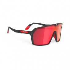 Rudy Project Spinshield Black Matte - Multilaser Red