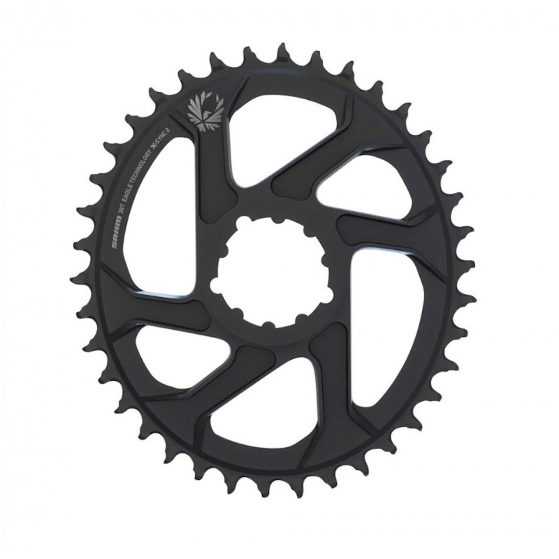 SRAM Eagle X-Sync 2 Oval Direct Mount Chainring Black 6mm Offset-38T