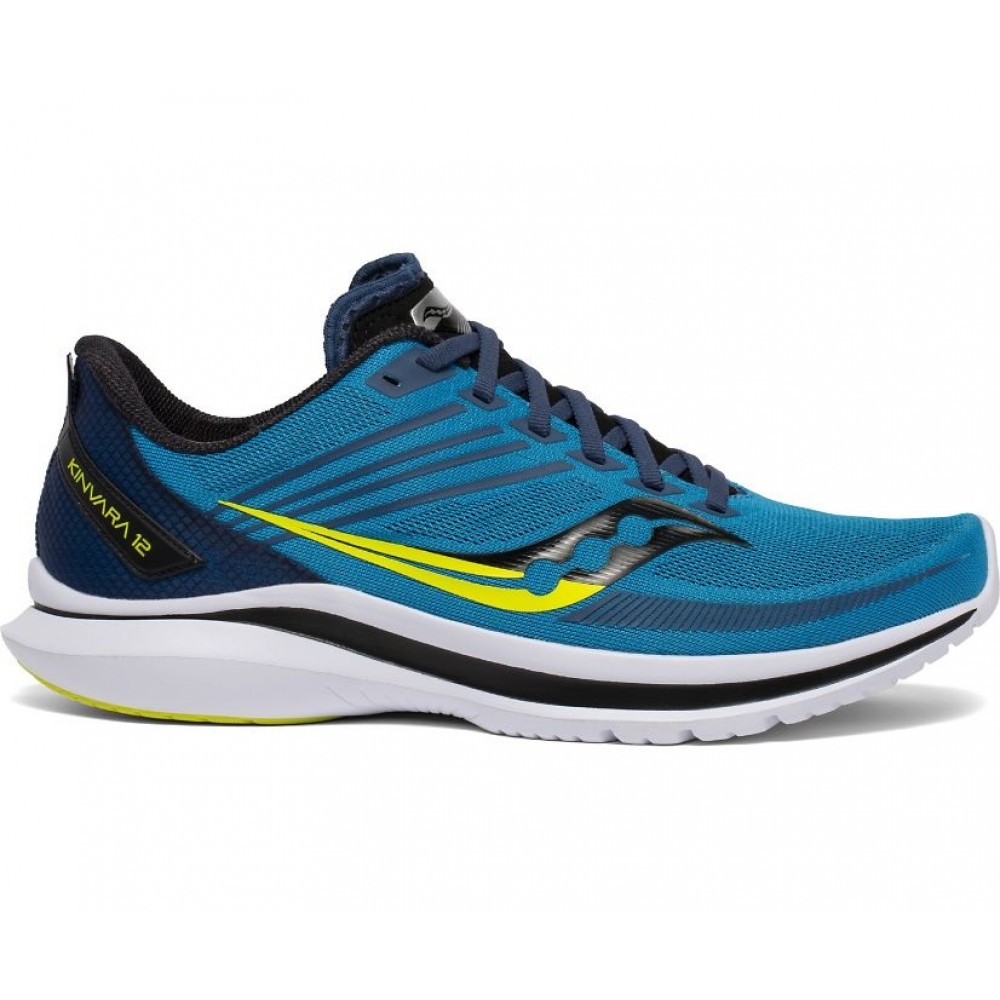 Buy Saucony Kinvara 12 Wide Men Running Shoe Cobalt Citrus Online in ...