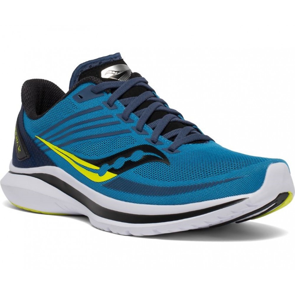 Buy Saucony Kinvara 12 Wide Men Running Shoe Cobalt Citrus Online in ...