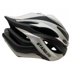 Starburg In Mold Pc Shell with Eps Liner MTB Cycling Helmet Black/White (SBH100)  (FREE 700ml Sahoo water bottle worth RS 399)