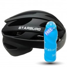 Starburg In Mold Pc Shell with Eps Liner MTB  Cycling Helmet Black -SBH100  (FREE 700ml Sahoo water bottle worth RS 399)