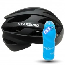 Starburg In Mold Pc Shell with Eps Liner MTB Cycling Helmet Black (SBH107)  (FREE 700ml Sahoo water bottle worth RS 399)
