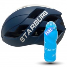 Starburg In Mold Pc Shell with Eps Liner MTB Cycling Helmet Navy Blue (SBH112)  (FREE 700ml Sahoo water bottle worth RS 399)