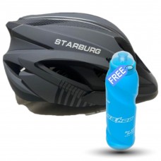 Starburg In Mold Pc Shell with Eps Liner MTB Cycling Helmet Grey (SBH113)  (FREE 700ml Sahoo water bottle worth RS 399)