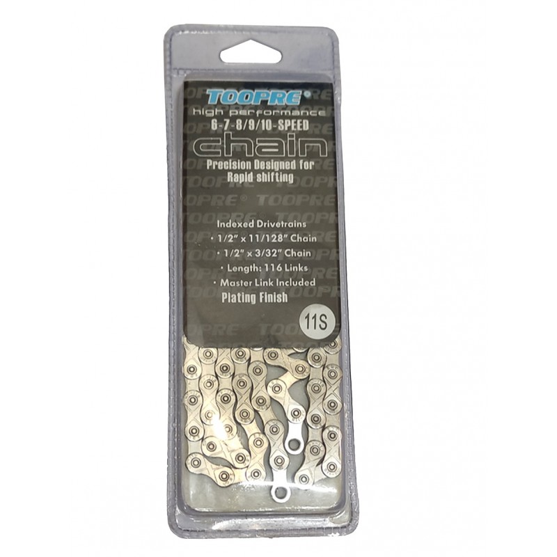 Toopre 11 Speed High Performance Bicycle Chain Silver